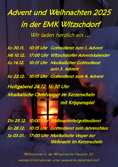 Weihnachten 2025 EmK Witzschdorf